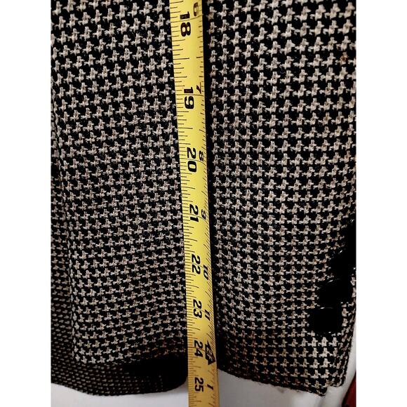 Oscar De La Renta Houndstooth Blazer Sz 48 Brown Wool Sportscoat Classy Designer - Picture 13 of 16